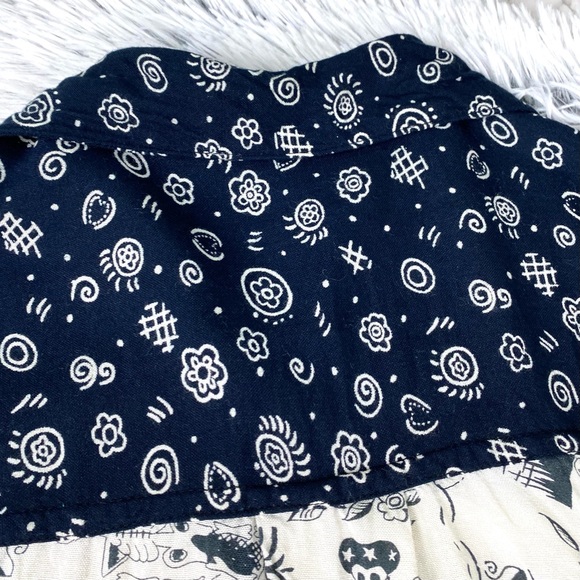 Vtg Zarus Day Of The Dead Skull Goth Print Button Down EUC - Picture 9 of 13